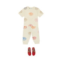 T-shirt en coton imprimé à motif cavalier - Pale Cream
