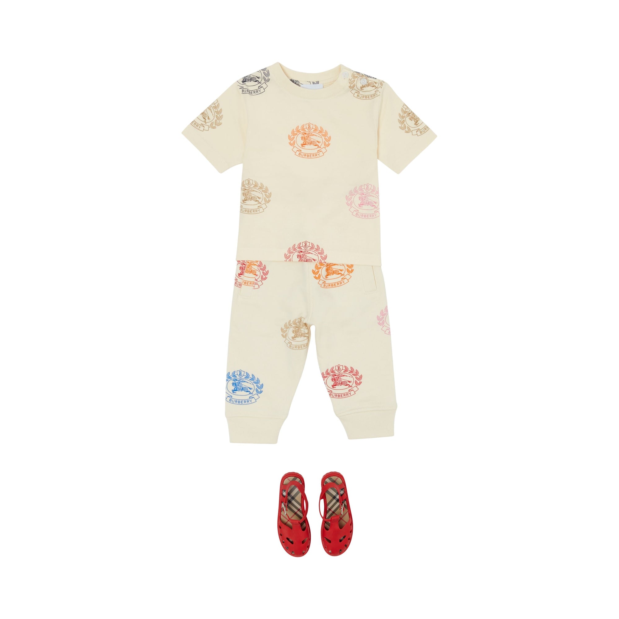T-shirt en coton imprimé à motif cavalier - Pale Cream