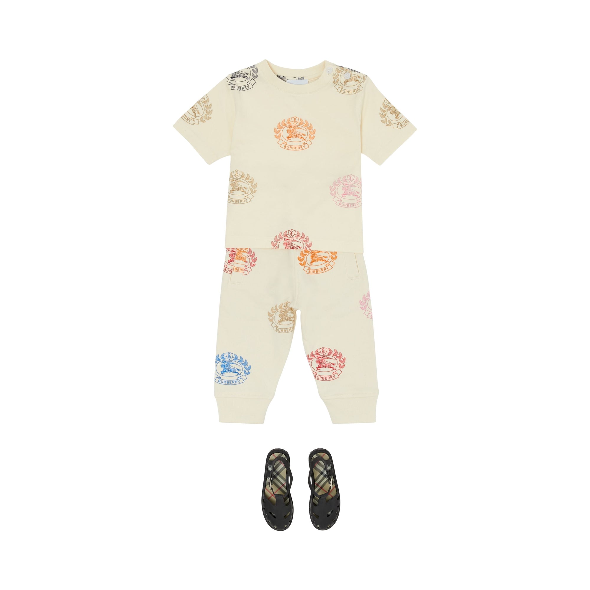 T-shirt en coton imprimé à motif cavalier - Pale Cream