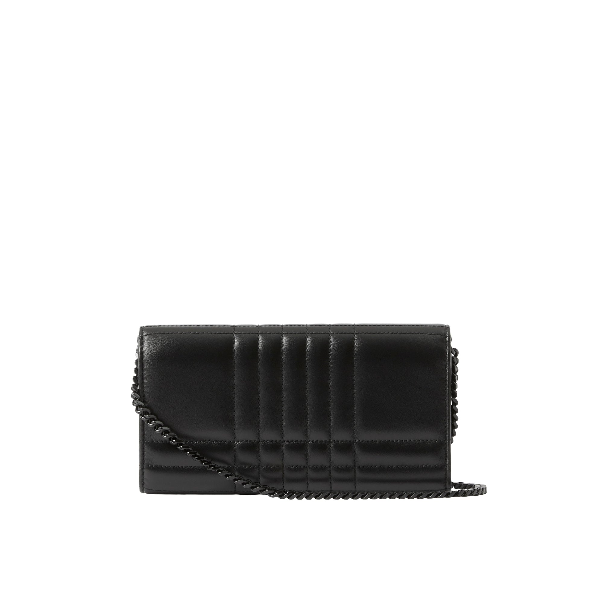 Portefeuille Lola en cuir matelassé - Black & Black