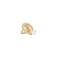 Bague plaquée or à perle - Light Gold