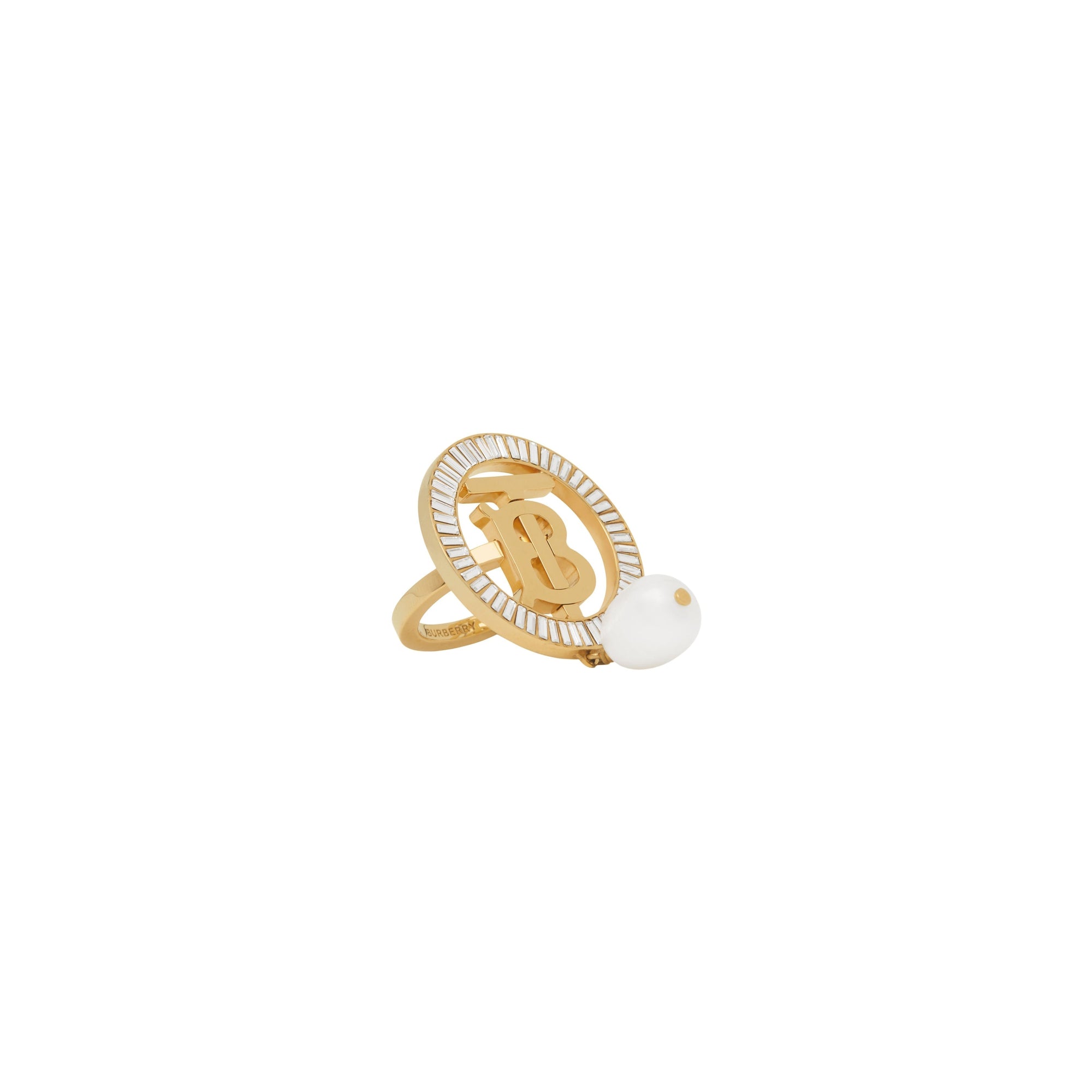 Bague plaquée or à perle - Light Gold
