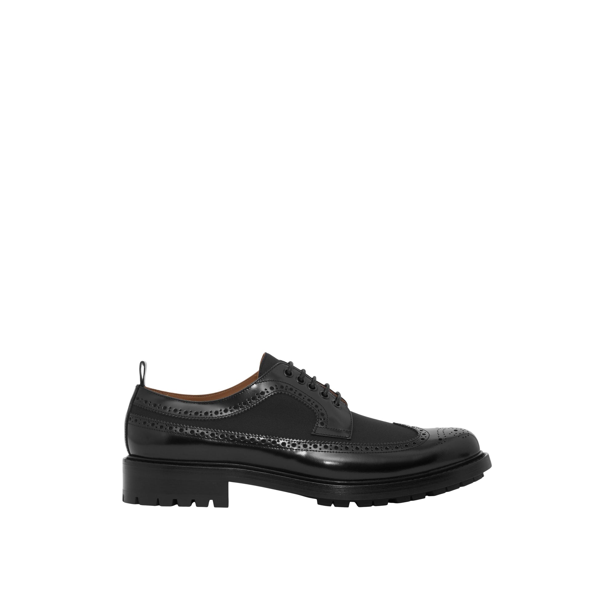 Derbies en cuir et gros-grain - Black