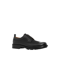 Derbies en cuir et gros-grain - Black