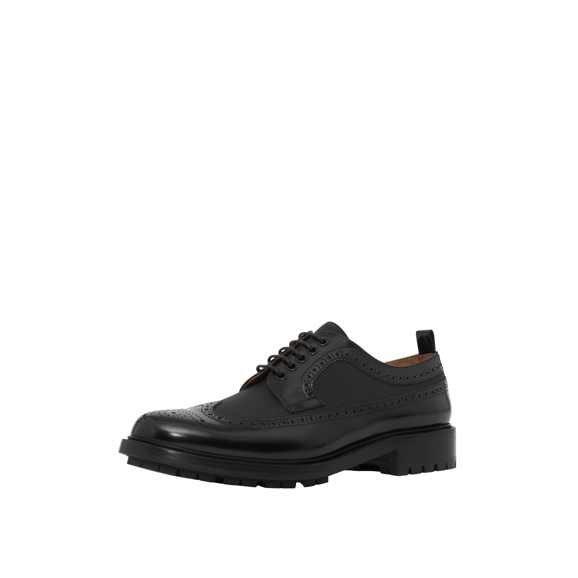 Derbies en cuir et gros-grain - Black
