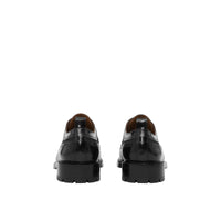 Derbies en cuir et gros-grain - Black