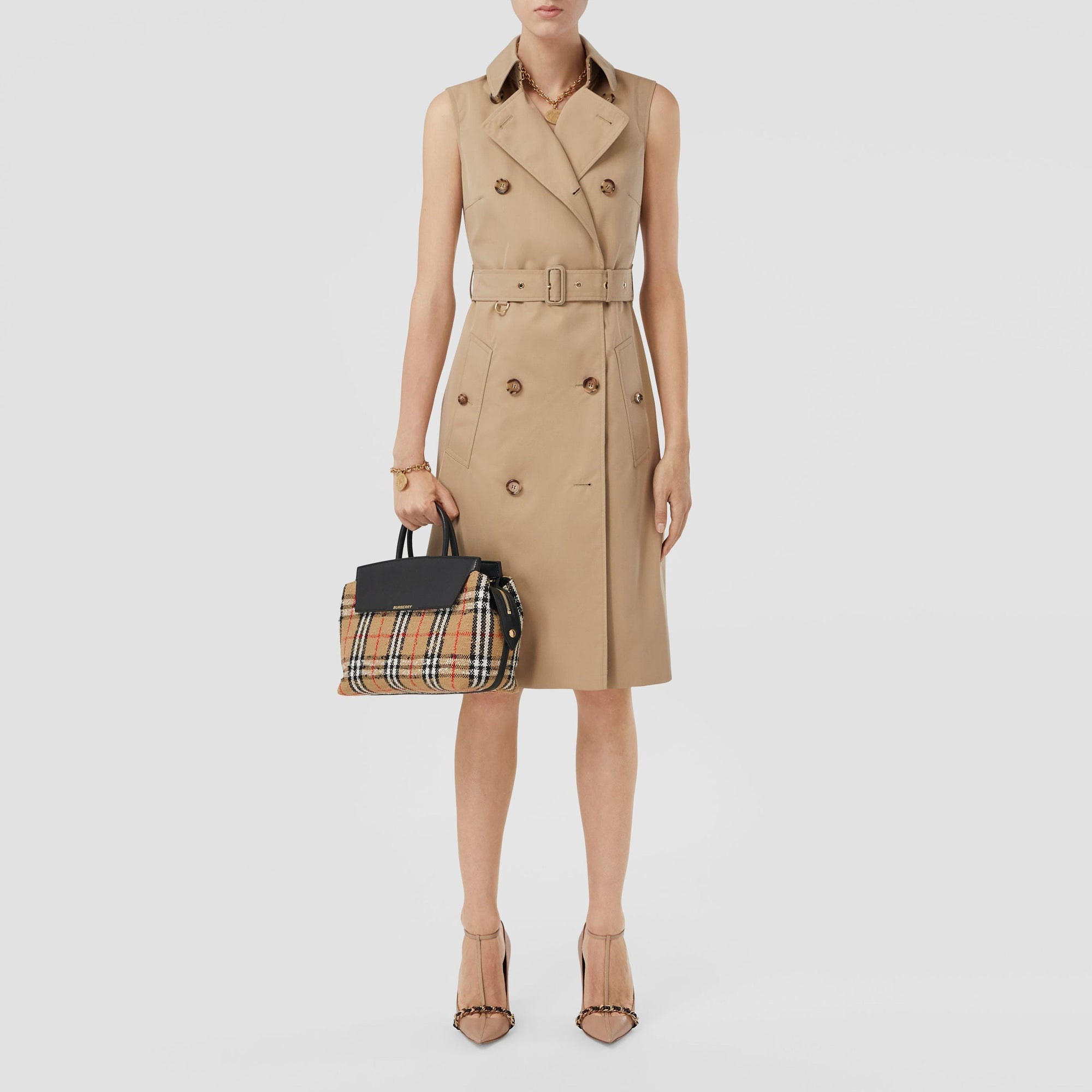 Robe trench sans manches - Honey