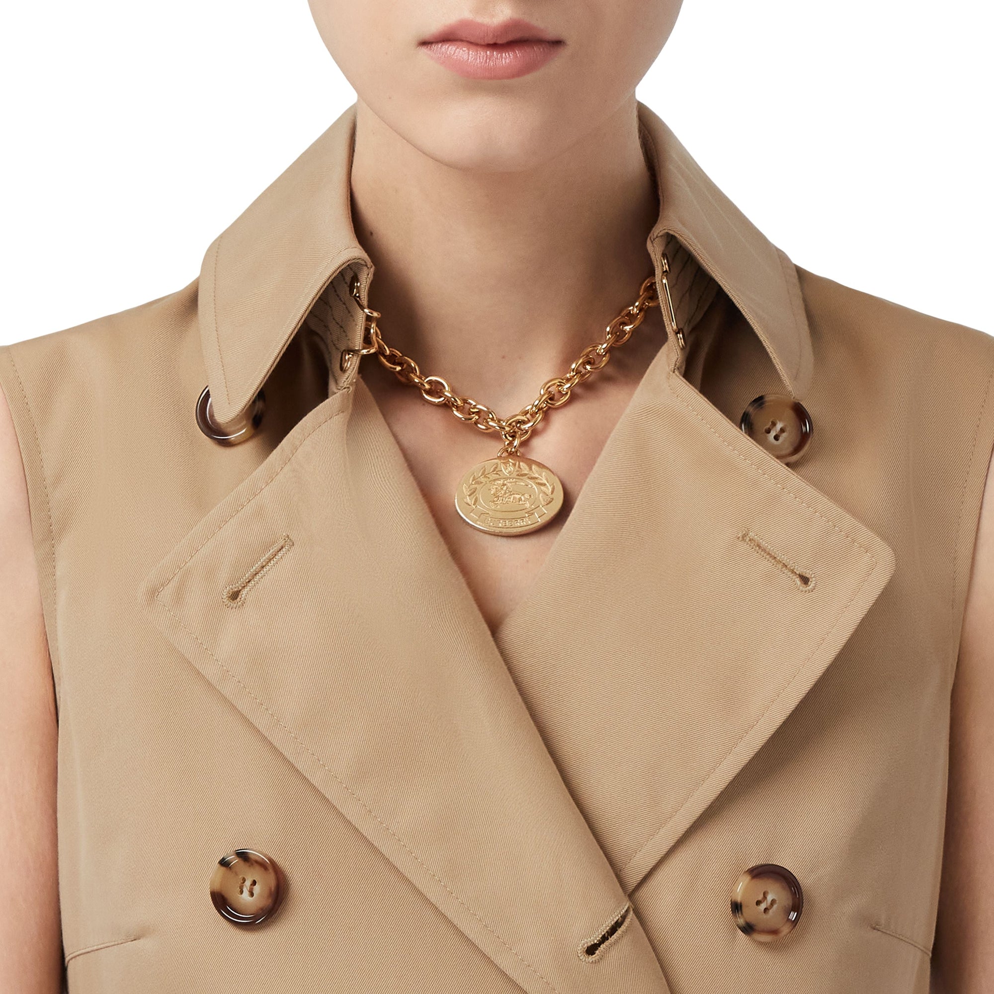 Robe trench sans manches - Honey