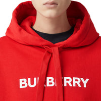 Sweat à capuche en coton et logo imprimé - Bright Red