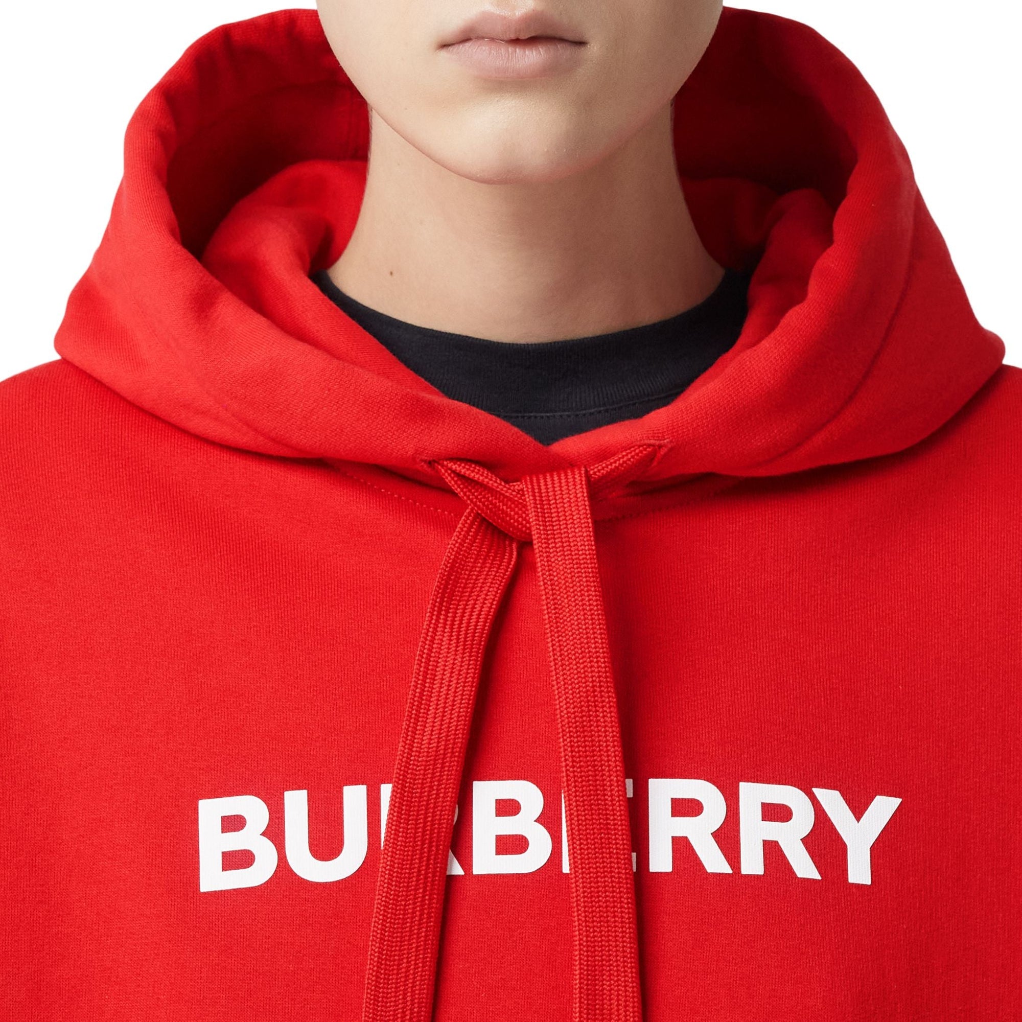 Sweat à capuche en coton et logo imprimé - Bright Red