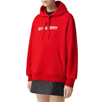 Sweat à capuche en coton et logo imprimé - Bright Red