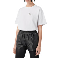 T-shirt oversize en coton Crystal à motif cavalier - White