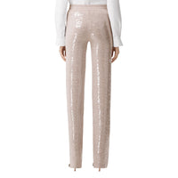 Pantalon à paillettes en cachemire - Beige Melange