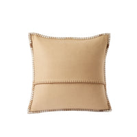 Housse de coussin en cachemire à motif check - Soft Fawn