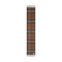 Écharpe réversible en cachemire à motif check - Birch Brown