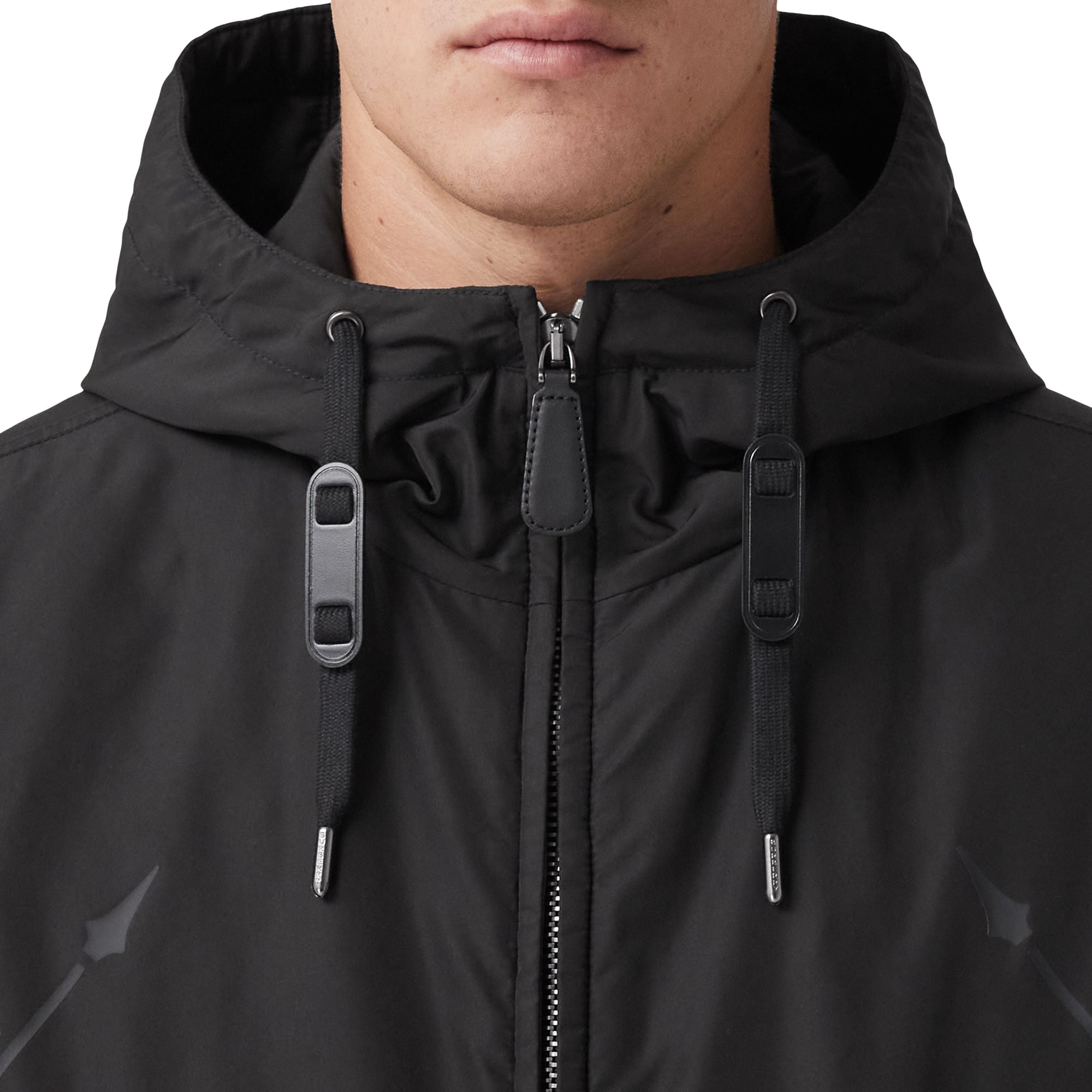 Veste à capuche imprimée à motif cavalier - Black