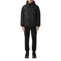 Veste à capuche imprimée à motif cavalier - Black