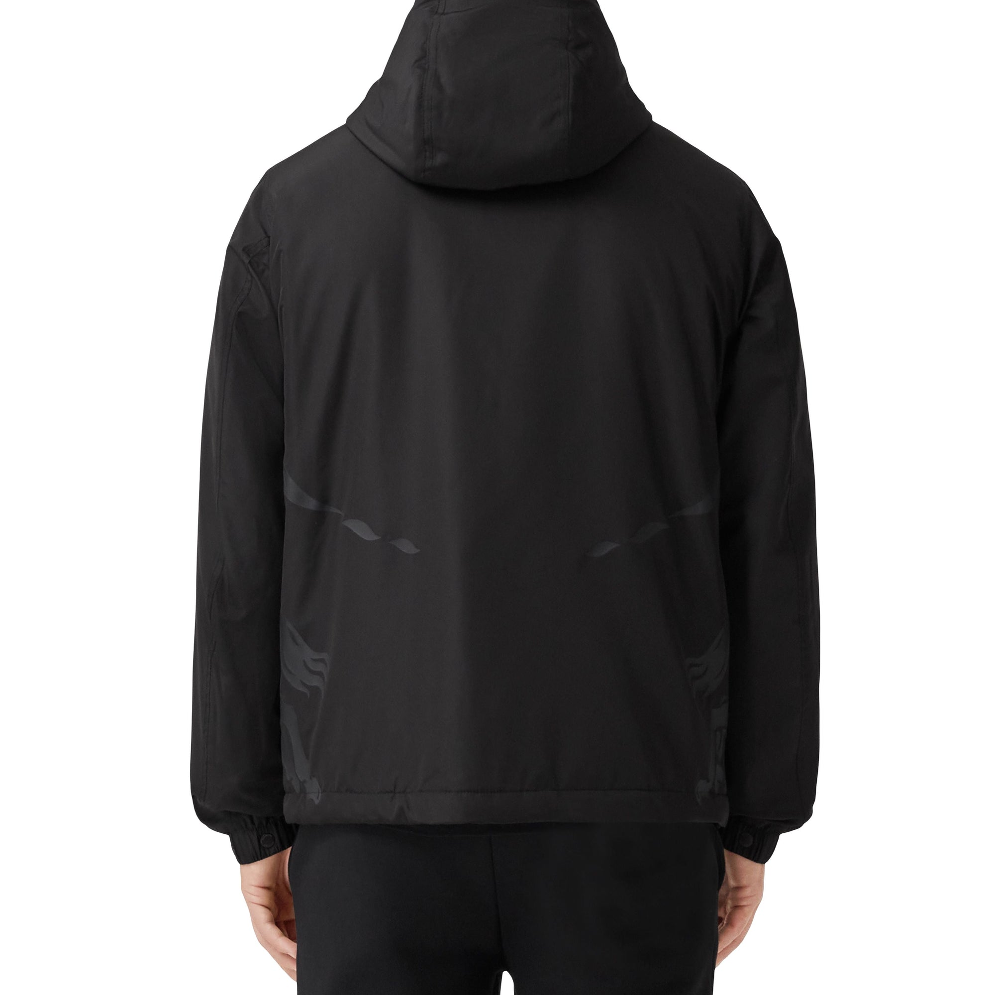 Veste à capuche imprimée à motif cavalier - Black