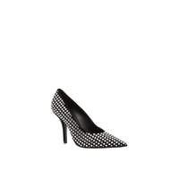 Escarpins pointus en cuir à détails en cristal - Black & Crystal