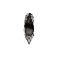 Escarpins pointus en cuir à détails en cristal - Black & Crystal