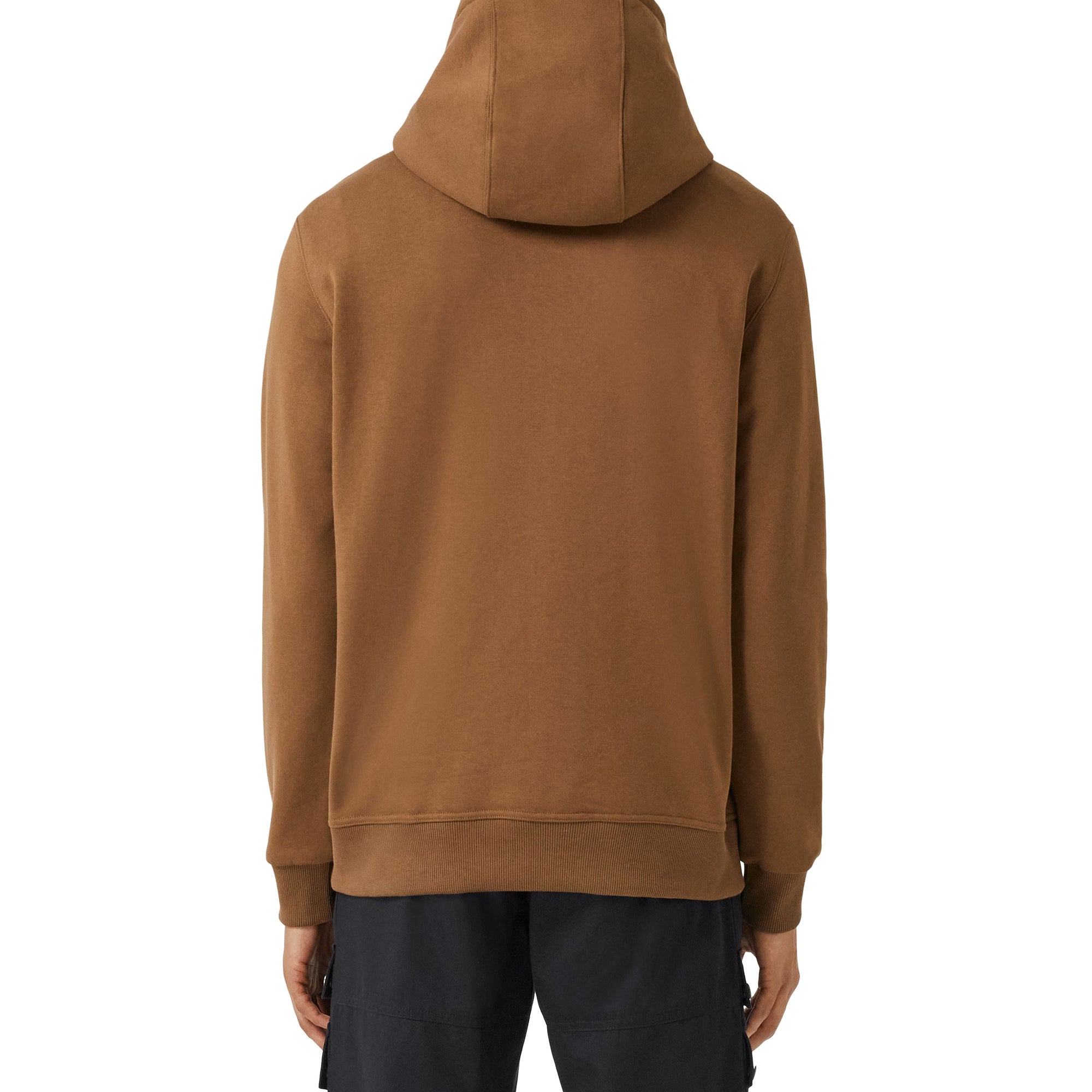 Sweat à capuche en coton et logo imprimé - Dark Birch Brown