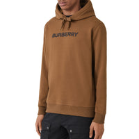 Sweat à capuche en coton et logo imprimé - Dark Birch Brown