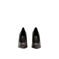 Escarpins à écusson en cuir - Black