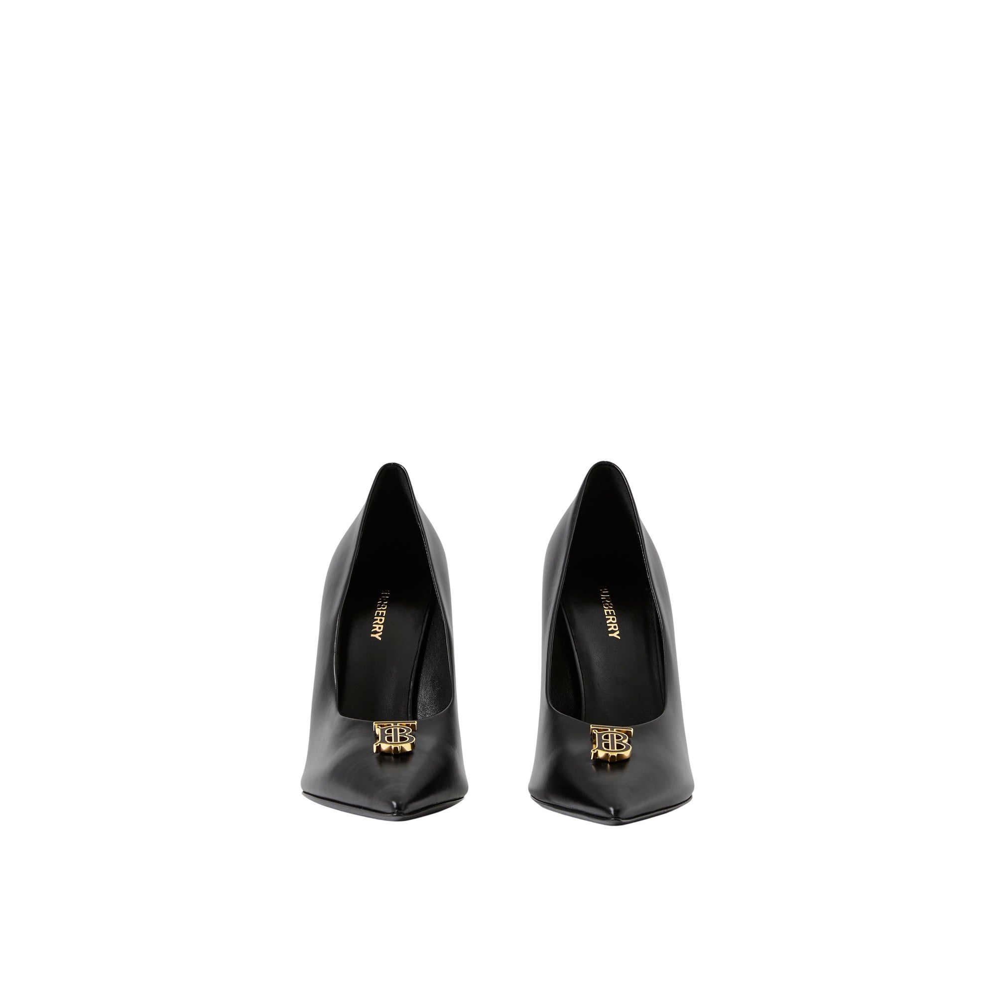 Escarpins à écusson en cuir - Black