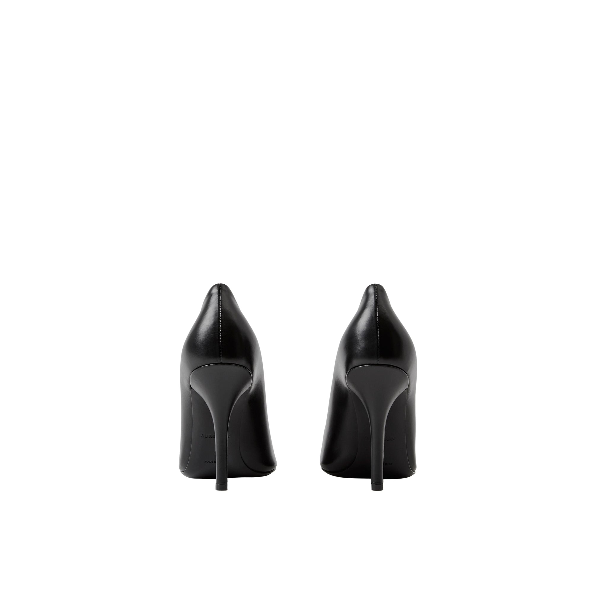 Escarpins à écusson en cuir - Black