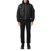 Blouson aviateur imprimé à motif cavalier - Black
