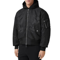 Blouson aviateur imprimé à motif cavalier - Black