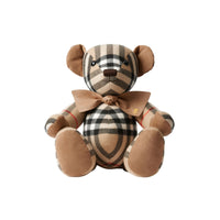 Peluche en cachemire à motif check - Archive Beige