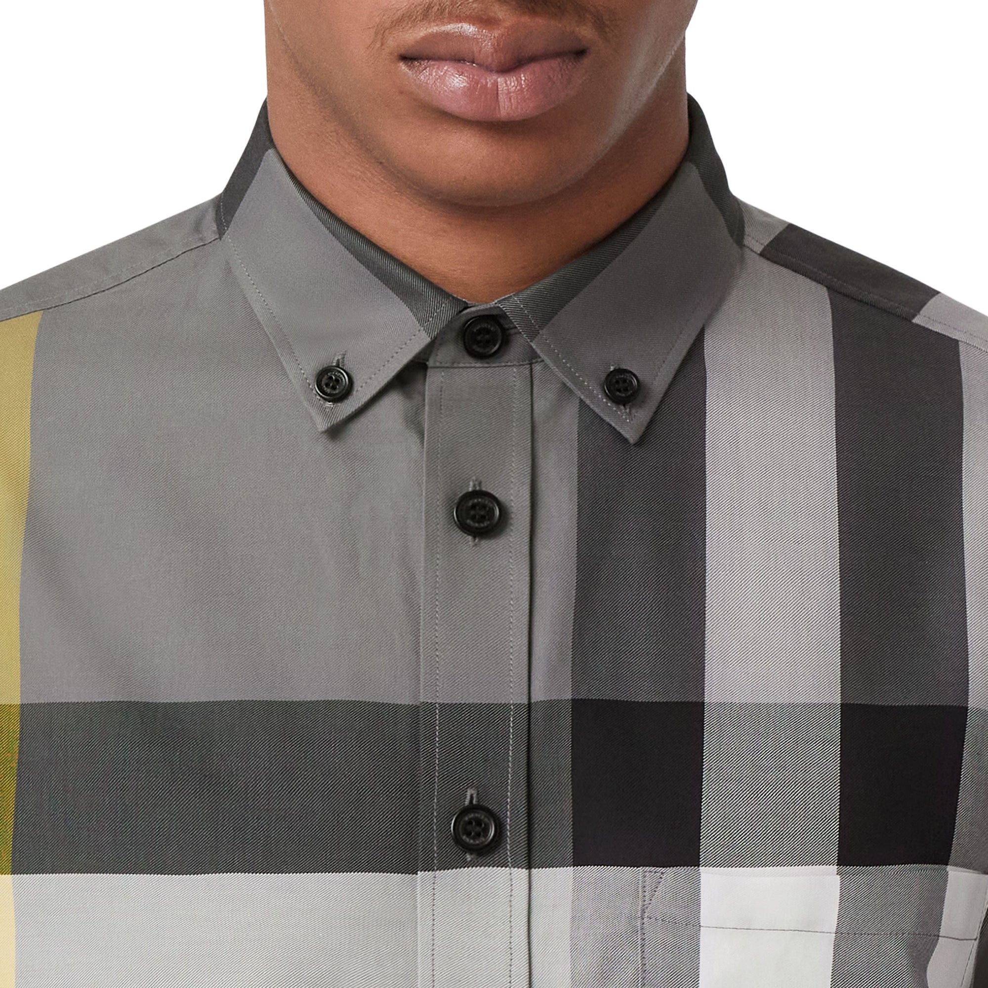 Chemise extensible à carreaux - Storm Grey Check