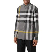 Chemise extensible à carreaux - Storm Grey Check