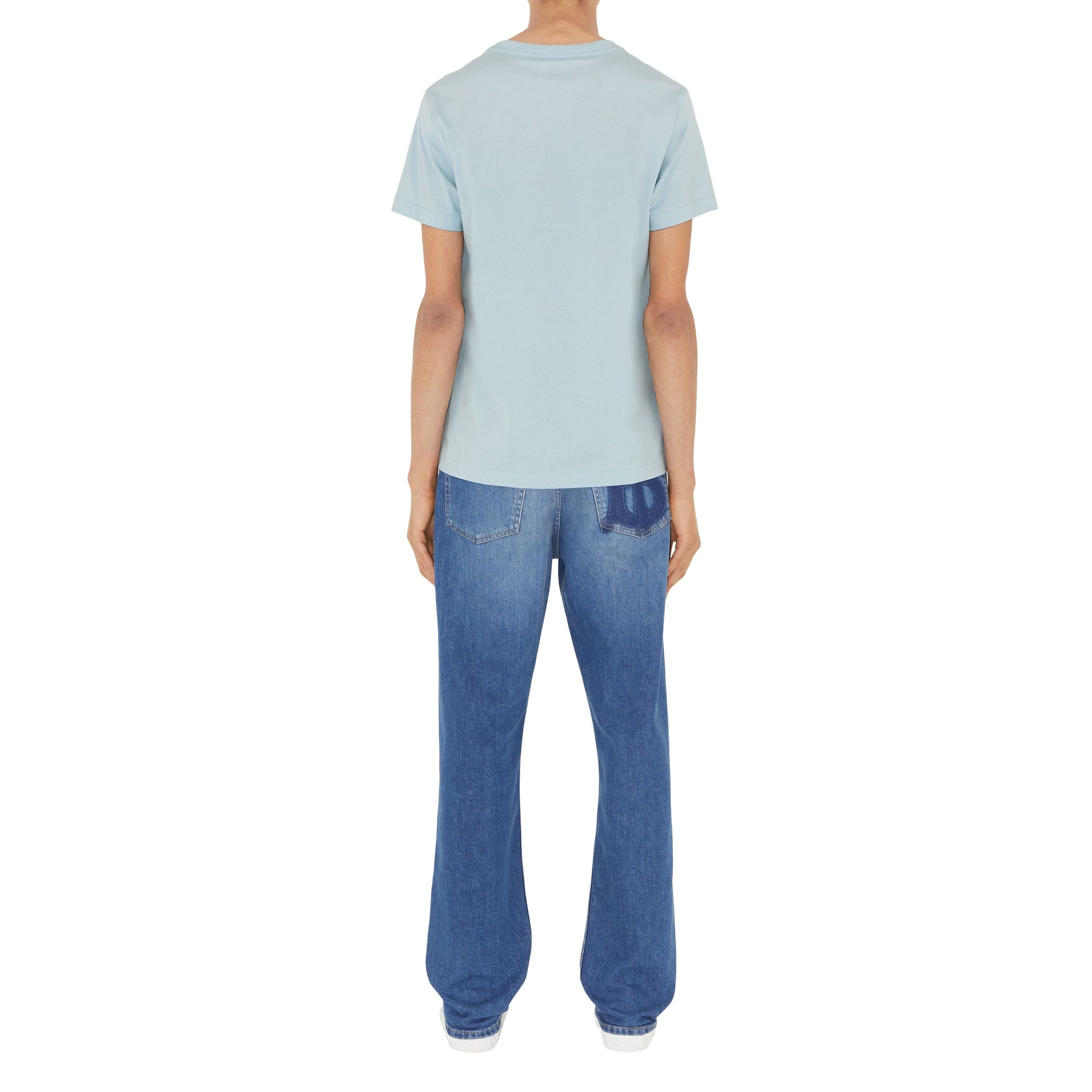 T-shirt à motif monogramme - Duck Egg Blue