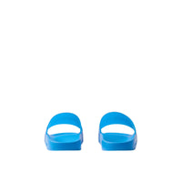 Mules plates à logo - Vivid Blue