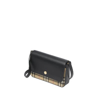 Mini sac Note en cuir et à motif Vintage check - Archives Beige & Black