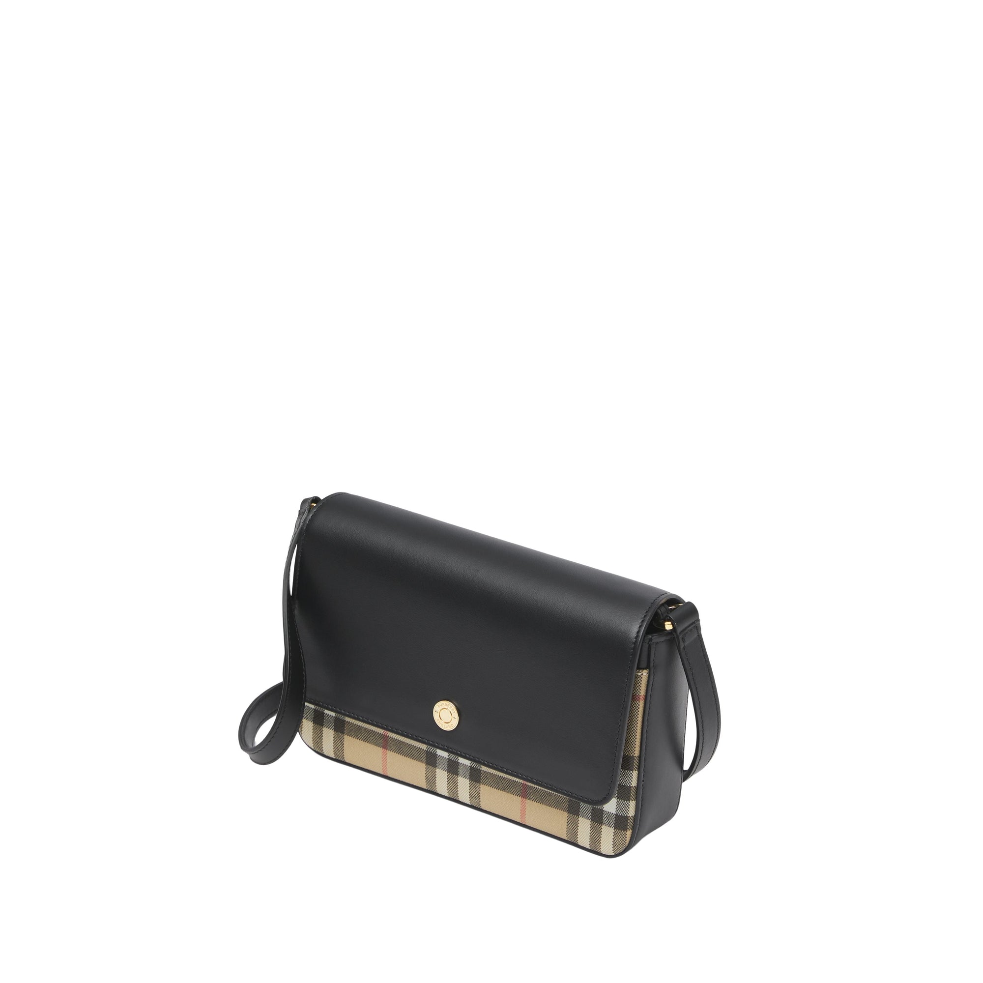 Mini sac Note en cuir et à motif Vintage check - Archives Beige & Black