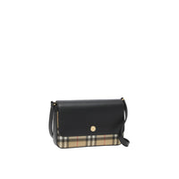 Mini sac Note en cuir et à motif Vintage check - Archives Beige & Black