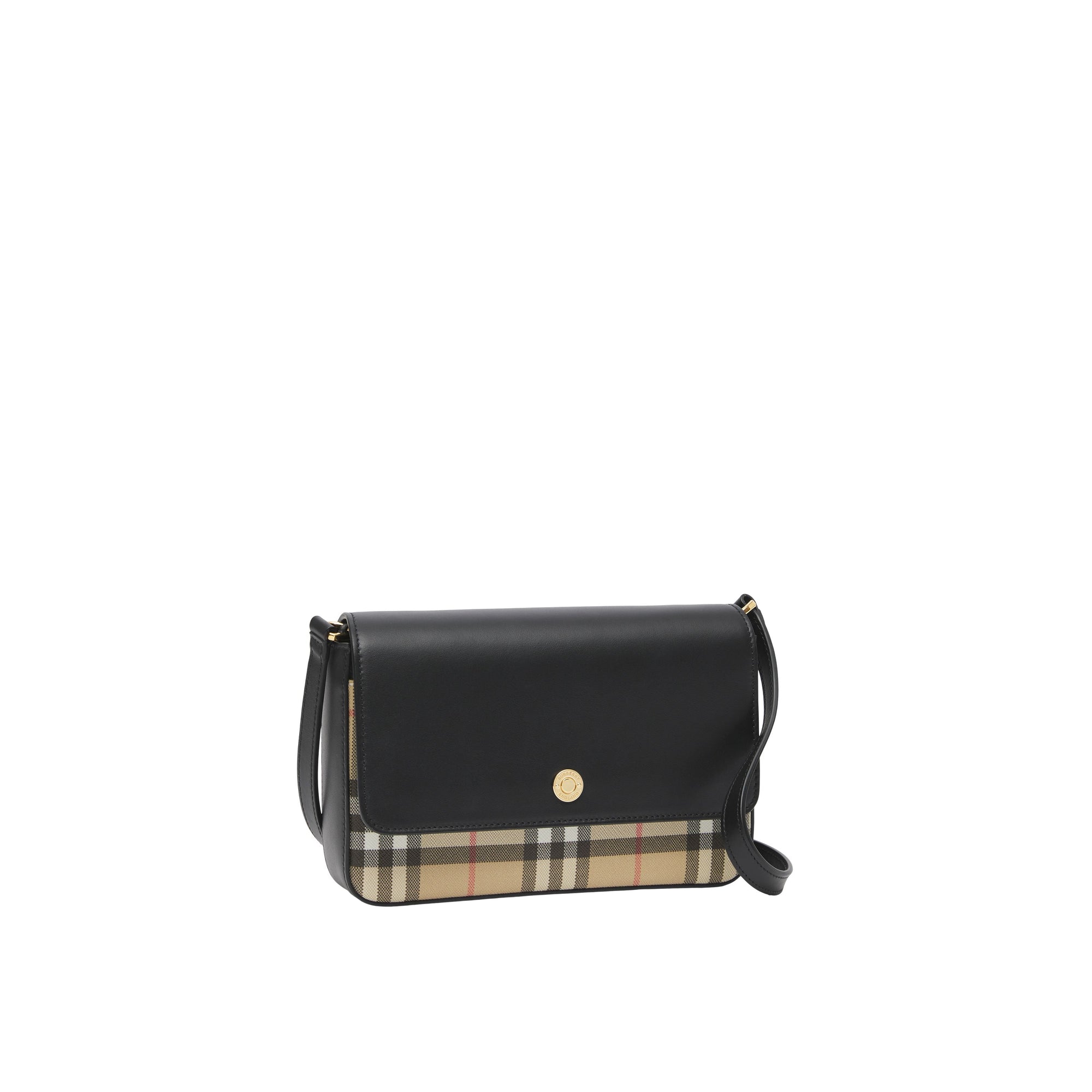Mini sac Note en cuir et à motif Vintage check - Archives Beige & Black