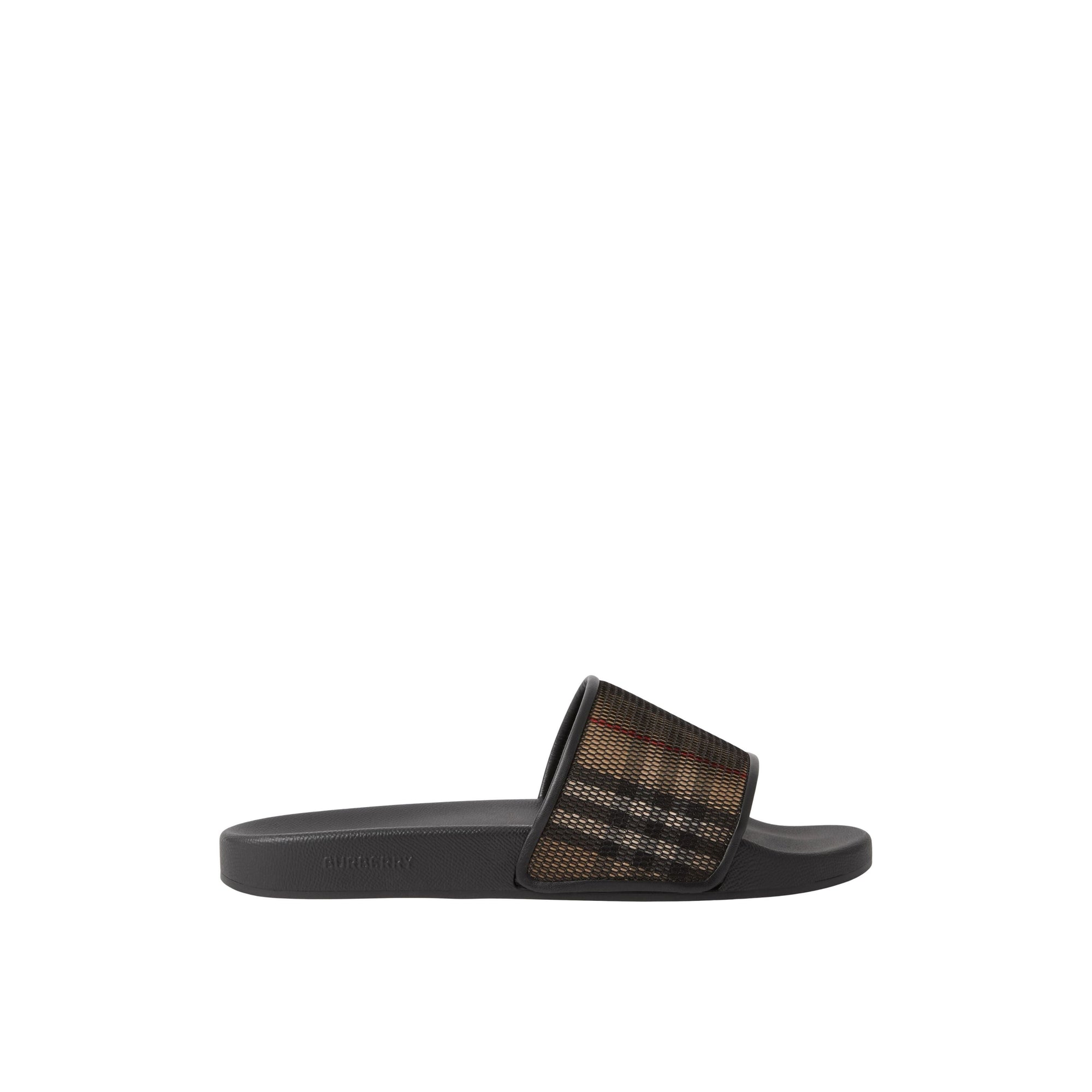Mules plates à motif check - Archive Beige Check