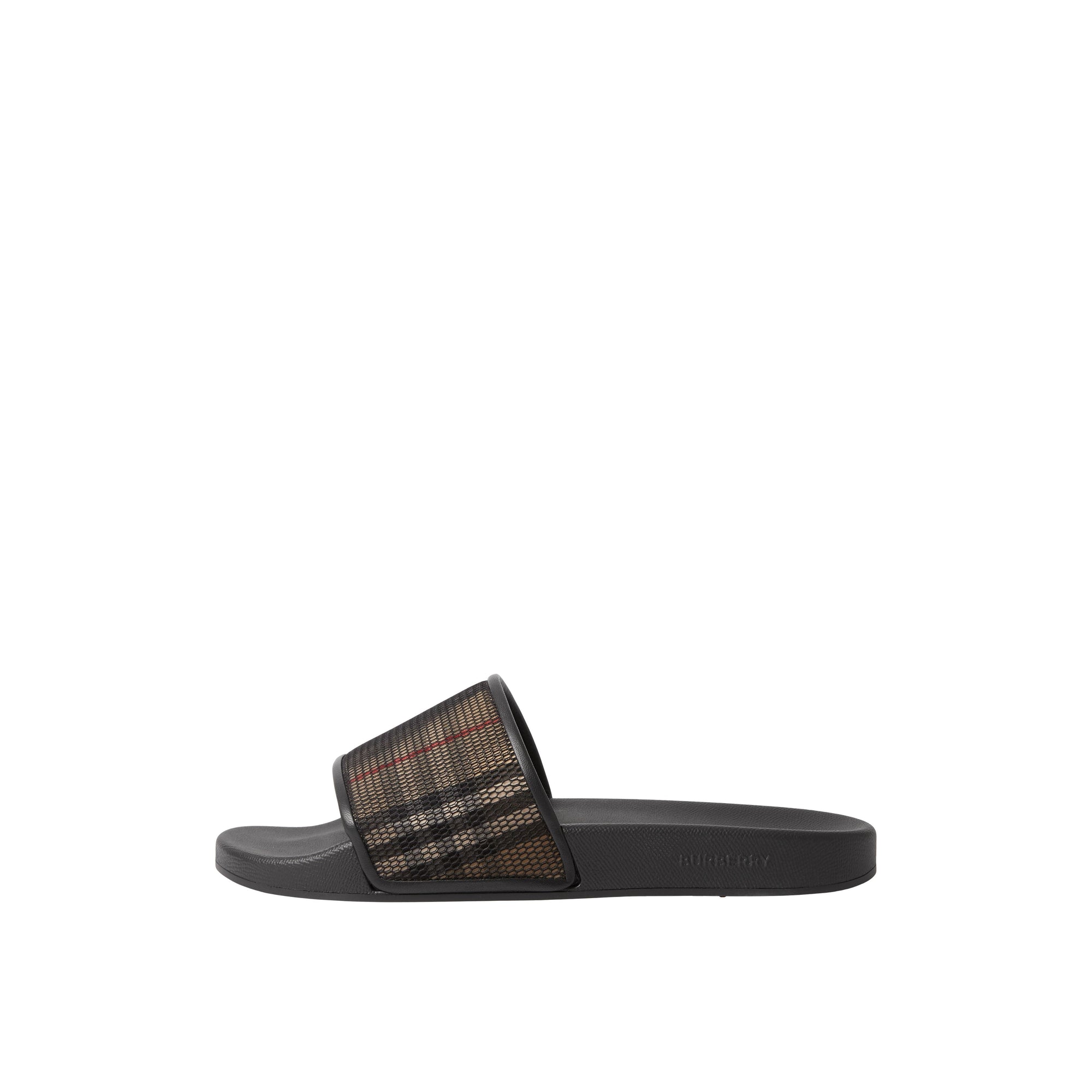 Mules plates à motif check - Archive Beige Check