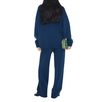 Sweat à capuche oversize en cachemire - Rich Navy