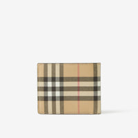 Portefeuille slim en cuir à motif Vintage check - Archive Beige