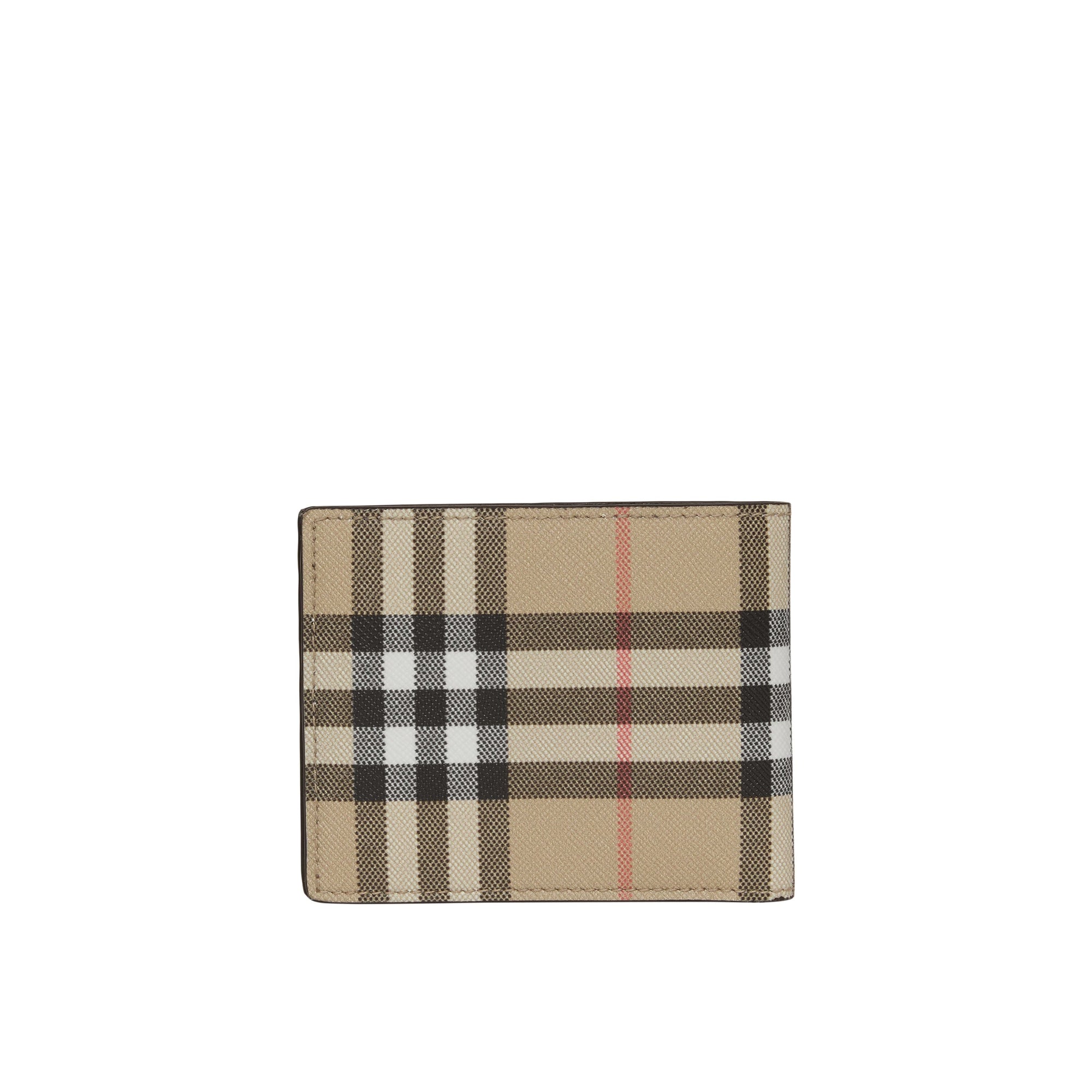 Portefeuille slim en cuir à motif Vintage check - Archive Beige