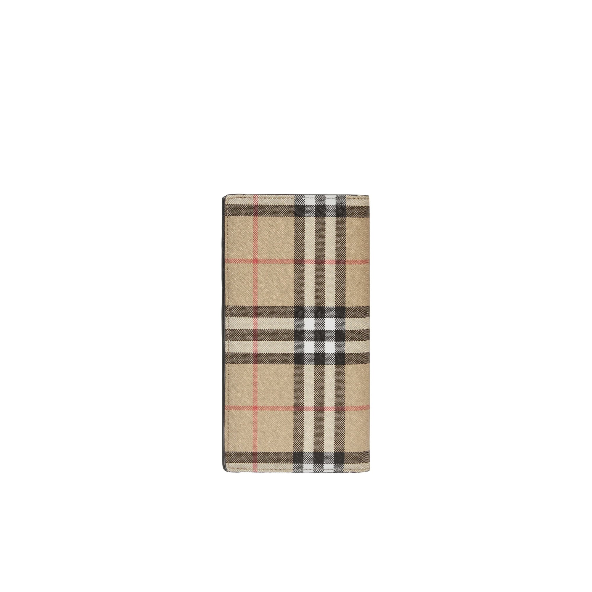Portefeuille continental à motif Vintage check - Archive Beige