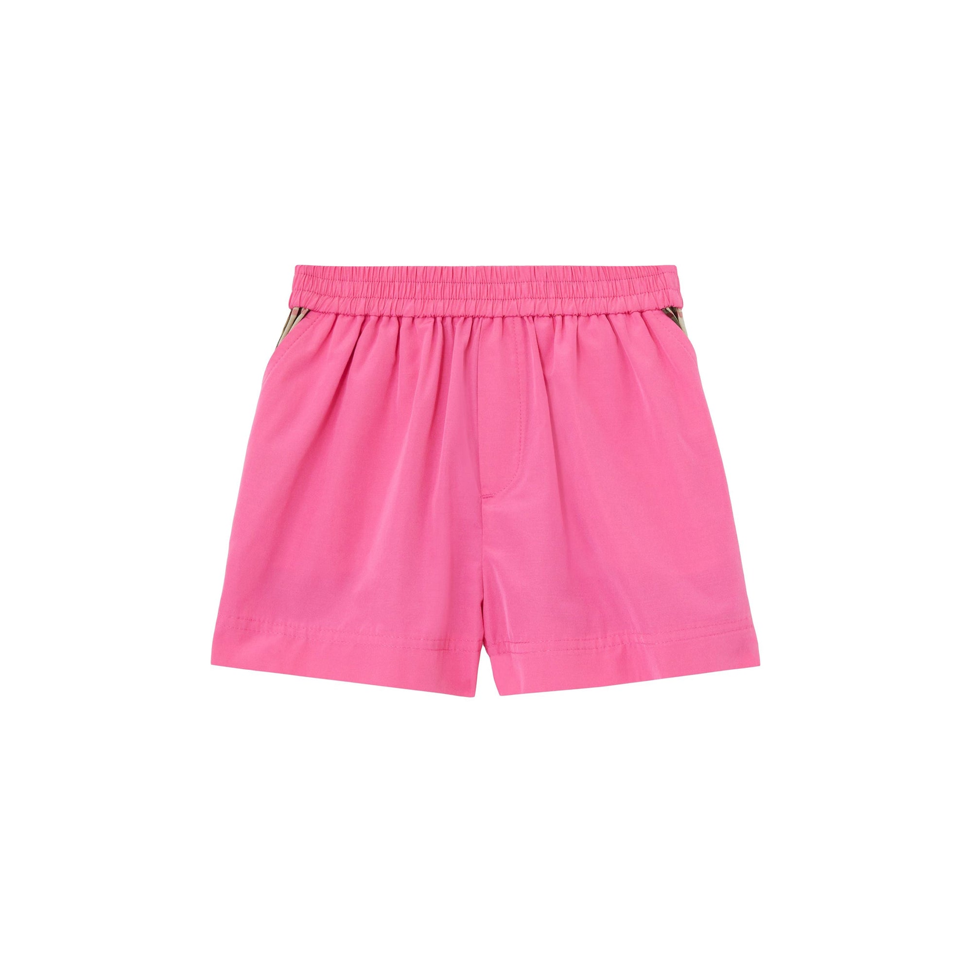 Short en coton mélangé à à motif Vintage check - Bubblegum Pink