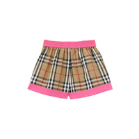Short en coton mélangé à à motif Vintage check - Bubblegum Pink