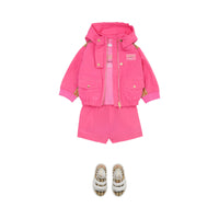 Veste à capuche mélangé à motif Vintage check - Bubblegum Pink