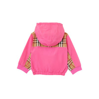 Veste à capuche mélangé à motif Vintage check - Bubblegum Pink